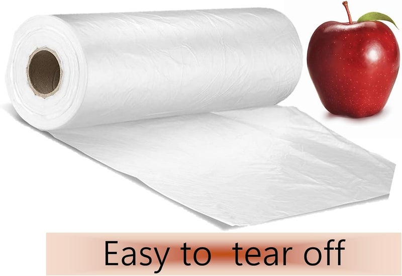 Mr. Miracle Plastic Produce Bags for Food Storage - 12"x20" Clear Grocery Bag for Fruits, Vegetables, Bread - Easy Peel-Off Design, Continuous Roll, 1.75" Core, Pack of 360 Bags [1 roll] - Image 3